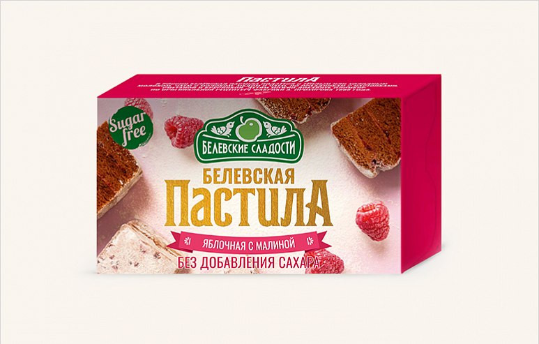  Пастила  200г диетическая с МАЛИНОЙ, НОВЫЙ ФОРМАТ (4*50г)   в Выксе