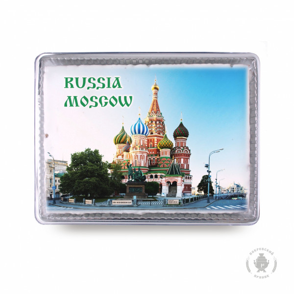№3 Пряник 600г RUSSIA MOSCOW с фотопечатью (в подарочной пластиковой упаковке)  в Выксе